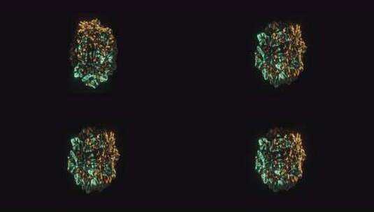 抽象艺术的3d球体循环渲染，带有超现实的高清在线视频素材下载