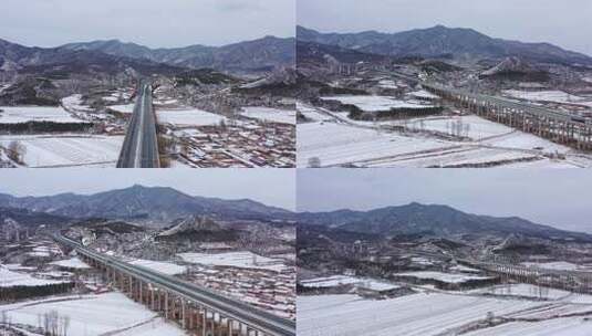 【合集】下雪后的高速公路高清在线视频素材下载