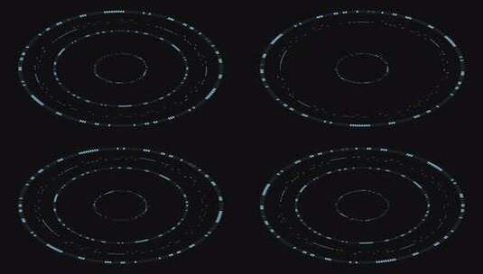 科技感信号圆圈动画元素带通道高清在线视频素材下载