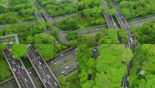 8k深圳航拍城市道路车流画面高清在线视频素材下载