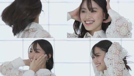 笑一回手女性高清在线视频素材下载