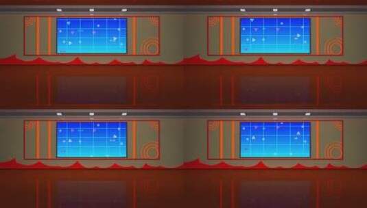 三维虚拟演播室场景AE模板高清AE视频素材下载