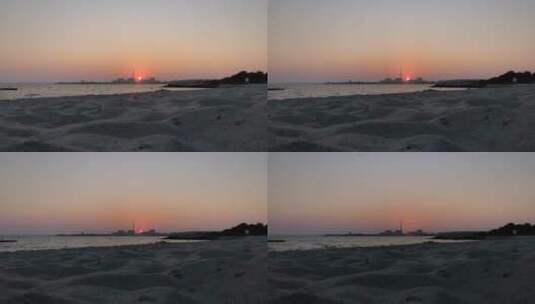 长镜头的日落景观高清在线视频素材下载
