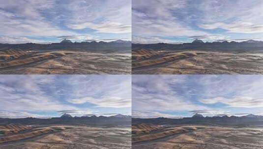 川西高原云绕亚拉雪山高原雪山自然风光全景高清在线视频素材下载