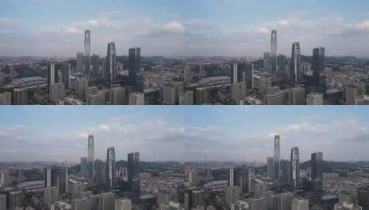 东莞市中心高楼群航拍高清在线视频素材下载