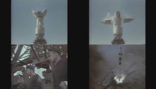 苏联联盟号空间站任务的镜头高清在线视频素材下载