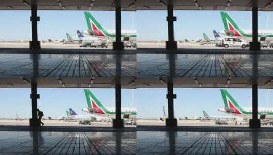 罗马机场交通延时高清在线视频素材下载