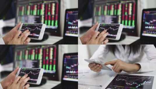 交易员交易股票高清在线视频素材下载
