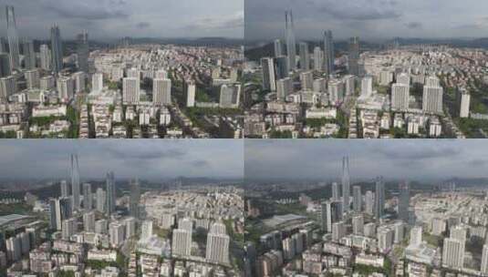 乌云下的城市高清在线视频素材下载