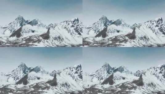 西藏日喀则珠峰自然保护区定结阿玛折门雪山高清在线视频素材下载