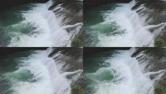贵州省七孔桥瀑布景色航拍高清在线视频素材下载