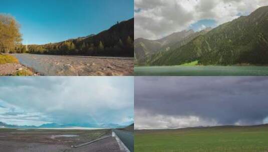 新疆到西藏经独库、G219、阿里等沿途风光高清在线视频素材下载