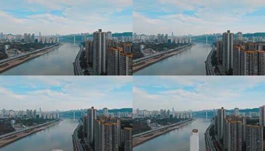 重庆高家花园航拍视频高清在线视频素材下载