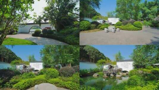中式园林庭院景观合集高清在线视频素材下载