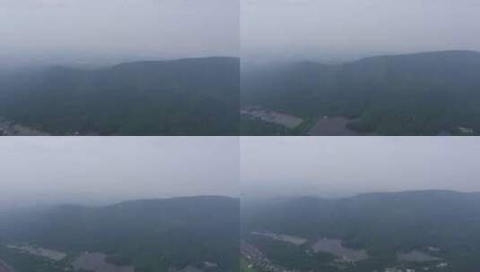 航拍南京中山风景区建筑群 湖 山 公路 拉高清在线视频素材下载