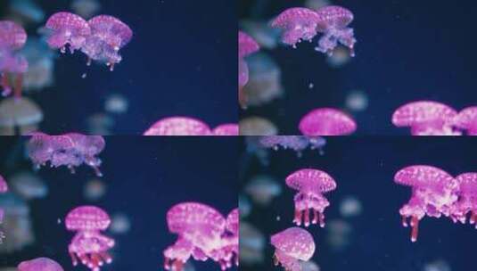 水族箱里漂亮的水母高清在线视频素材下载