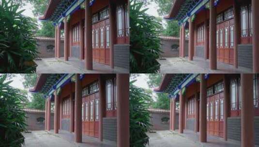 寺庙大门门口中式建筑复古禅意高清在线视频素材下载