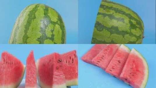 西瓜 食材 美食 农产品 激素 饮食 水果高清在线视频素材下载
