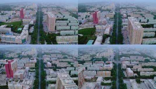 新疆若羌县城风貌高清在线视频素材下载