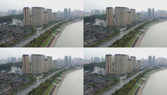 航拍武汉现代化城市发展高清在线视频素材下载
