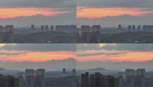 长焦下的湘江城市风光高清在线视频素材下载