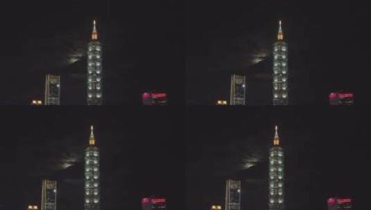 航拍的台北市屋顶景观高清在线视频素材下载