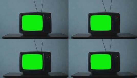老式电视绿屏高清在线视频素材下载