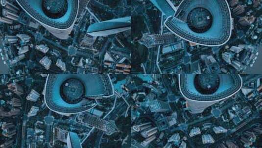 俯拍上海中心大厦高清在线视频素材下载