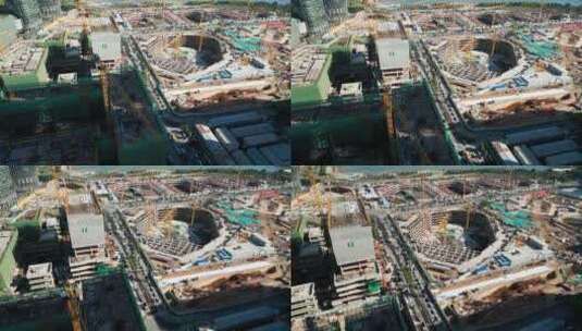 深圳建筑工地城市建设者深圳地铁建设高清在线视频素材下载