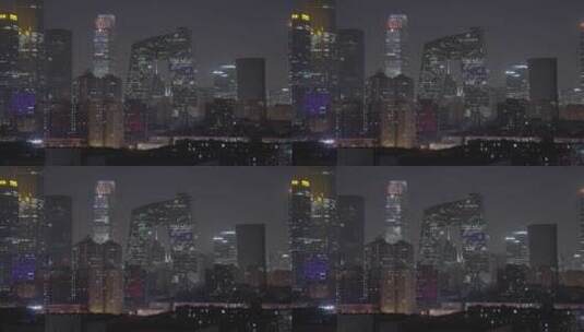 北京夜景   国贸夜景 中国尊夜景高清在线视频素材下载