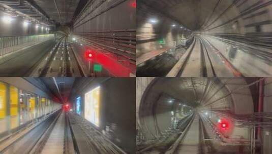 上海14号线地铁隧道合集高清在线视频素材下载