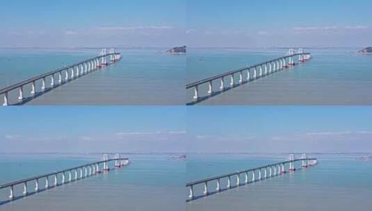 汕头南澳大桥航拍高清在线视频素材下载