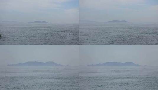 h大连 海对岸的小岛高清在线视频素材下载