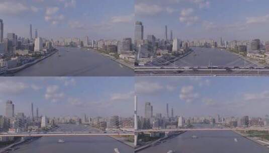 黄浦江南浦大桥高清在线视频素材下载
