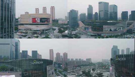 重庆光环购物商场航拍4K视频高清在线视频素材下载
