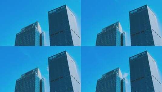 淄博商务城市办公建筑延时城市风景高清在线视频素材下载