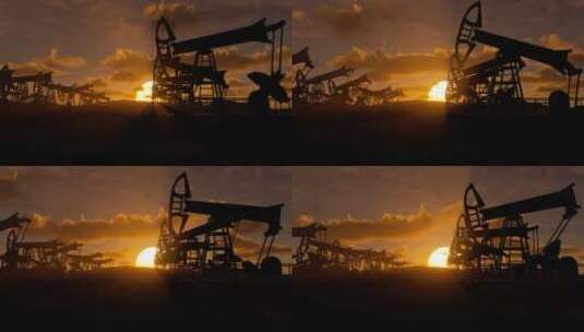 石油 石油开采 开采 油田 化工 工业 采油高清在线视频素材下载