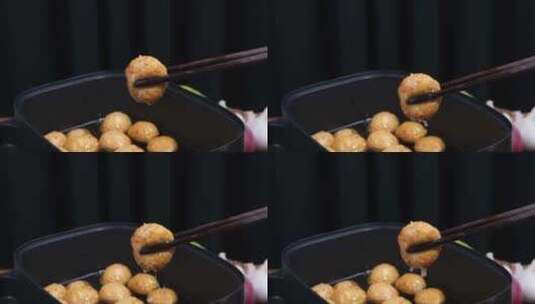 丸子爆汁的画面高清在线视频素材下载
