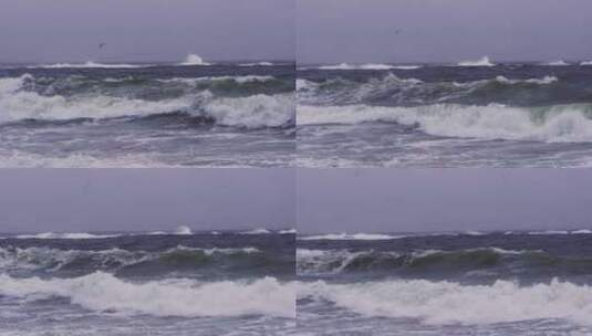 暴风雨后的海浪高清在线视频素材下载
