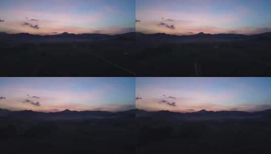 乡村傍晚夕阳4K航拍视频原素材，为调色！高清在线视频素材下载
