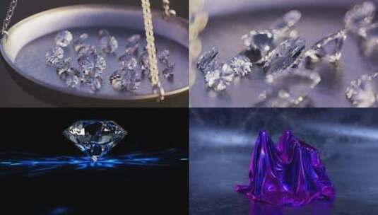 【合集】钻石闪耀珠宝闪光宝石高清在线视频素材下载