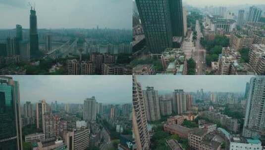 重庆渝中区多镜头交通城市建筑高清在线视频素材下载