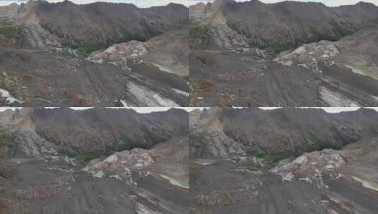 航拍川西沙鲁里山脉加拉本森峰山区风光高清在线视频素材下载