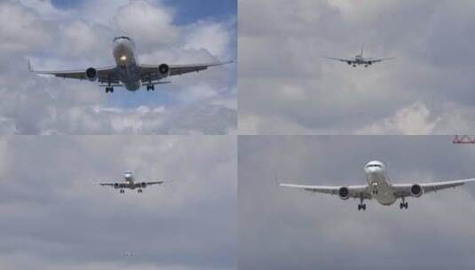 4K航空机场飞机降落通用高清在线视频素材下载