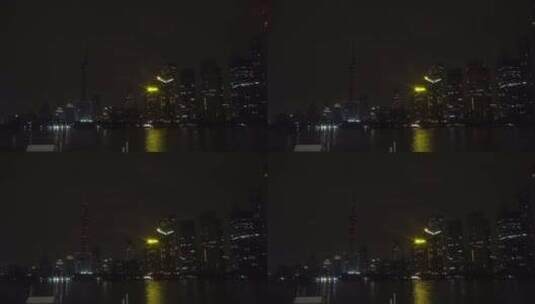 上海 外滩 空镜  城市  夜景   陆家嘴高清在线视频素材下载