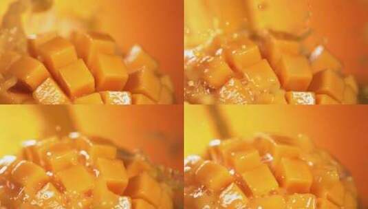 清爽芒果芒果水果热带水果高清在线视频素材下载
