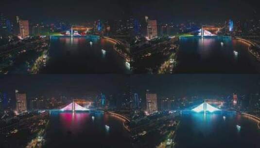 广州城市夜景 广州城市 广州美景 珠江新城高清在线视频素材下载