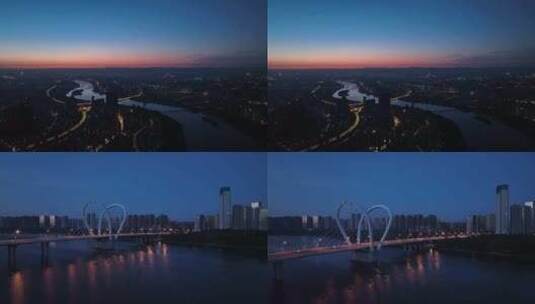 4K高清航拍沈阳宣城市发展传片清晨日出高清在线视频素材下载