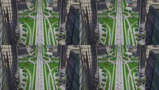 虚拟的城市交通十字路口动画高清在线视频素材下载