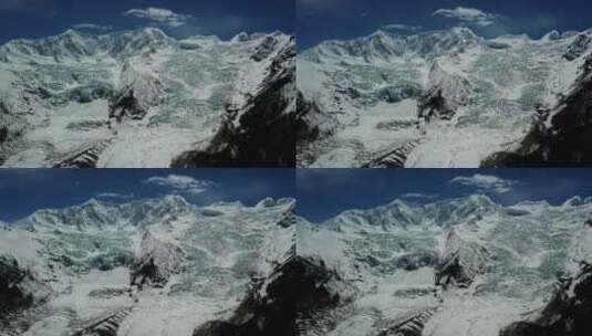 航拍西藏林芝波密米堆冰川风光高清在线视频素材下载